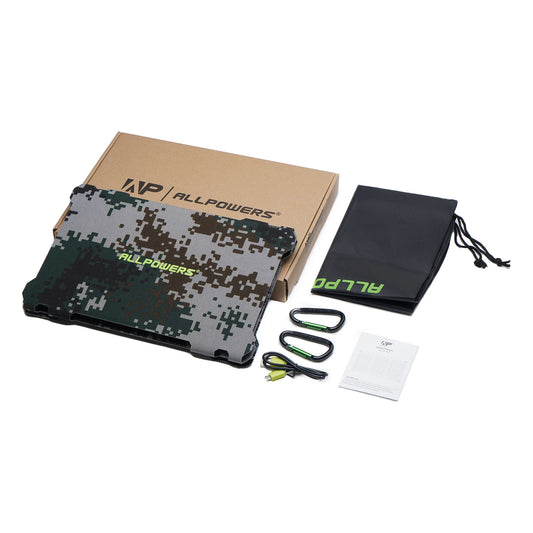 ETFE 5V 21W Solar Panel, Portable Solar Charger 2-Port USB(5V/2,4A MAX) for Charging USB Devices -Iphone Android Gopro